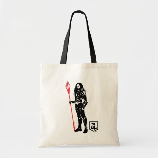 Tote Bag Ligue de Justice | Aquaman Pose Noir Pop Art (Devant)