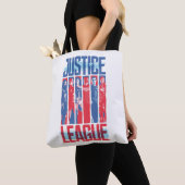 Tote Bag Ligue de Justice | Blue & Red Group Pop Art (De près)