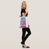 Tote Bag Ligue de Justice | Blue & Red Group Pop Art (Sur le modèle)