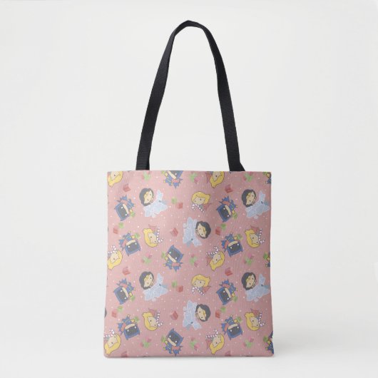 Tote Bag Ligue de Justice Chibi Holiday Motif actuel (Devant)