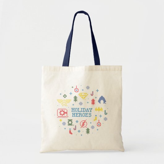 Tote Bag Ligue de Justice "Héros de Vacances" Faux Cross-St (Devant)