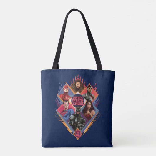 Tote Bag Ligue de Justice | Insigne du groupe de hachures d (Dos)