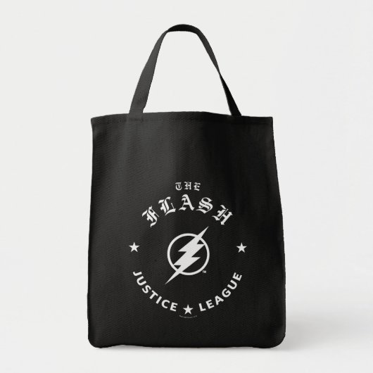 Tote Bag Ligue de Justice | L'Emblème Flash Retro Lightning (Devant)
