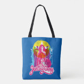 Tote Bag Ligue de Justice | Retro Group & Logo Pop Art (Dos)