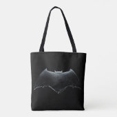 Tote Bag Ligue de Justice | Symbole de batman métallique (Dos)