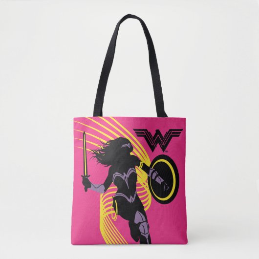Tote Bag Ligue de Justice | Wonder Woman Icon Silhouette (Devant)