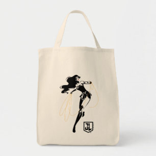 Tote Bag Ligue de Justice   Wonder Woman with Lasso Pop Art