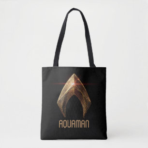 Tote Bag Ligue de la justice Symbole d'aquaman métallique
