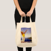 Tote Bag Ligure père Noël Margherita avec marguerites (Devant (produit))