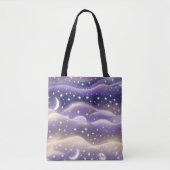 Tote Bag Lilac Cream Moon Gentle Aesthetic (Devant)