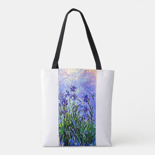Tote Bag Lilac Irises par Claude Monet, (Dos)