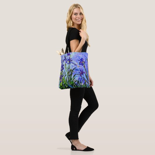 Tote Bag Lilac Irises par Claude Monet, (Sur le modèle)