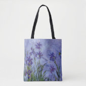 Tote Bag Lilac Irises par Claude Monet Fourre-tout (Devant)