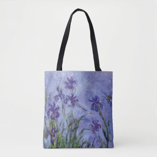 Tote Bag Lilac Irises par Claude Monet Fourre-tout (Devant)