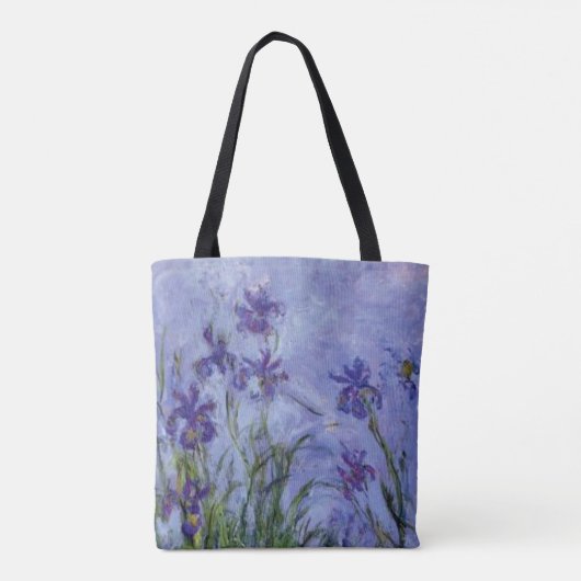 Tote Bag Lilac Irises par Claude Monet Fourre-tout (Dos)