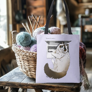 Tote Bag Lilac Lapon Chat Drôle Mignonne