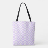 Tote Bag Lilac motif de diamants violet et blanc (Dos)