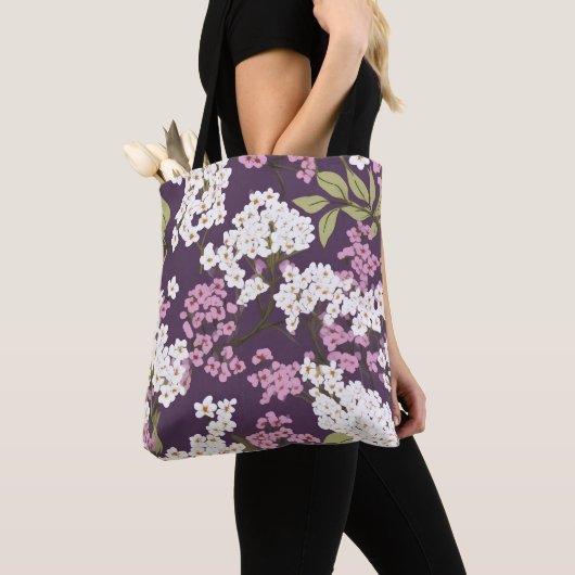 Tote Bag Lilacs Sur Violet (De près)