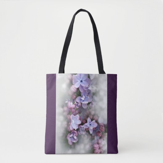 Tote Bag Lilas en fleurs (Devant)