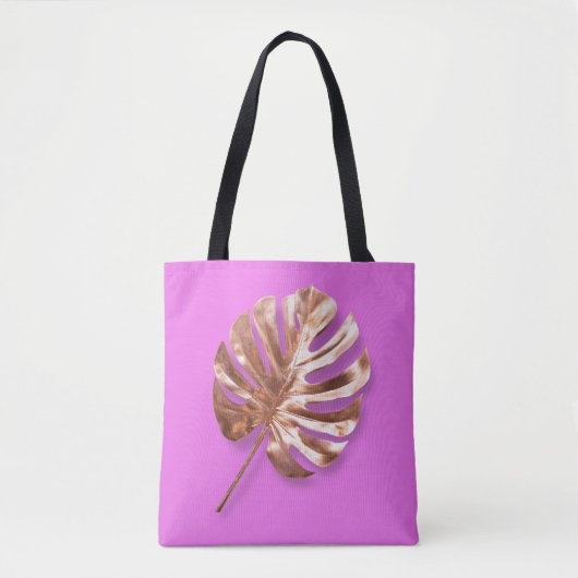 Tote Bag Lilas Rose Dorée (Devant)