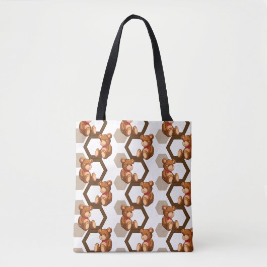 Tote Bag l'illustration d'une rangée de nounours concernent (Devant)