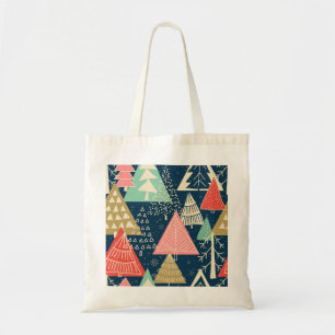 Tote Bag L'Illustration Festive Des Arbres De Noël.