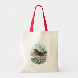 Tote Bag L'illustration vintage d'oiseau de Robin