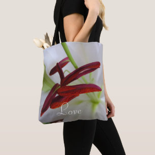 Tote Bag Lily blanche, fleur.