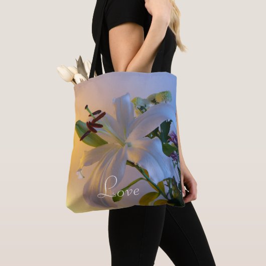 Tote Bag Lily blanche, fleur. (De près)