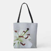 Tote Bag Lily blanche.  Fleur. Coussin Lumbar (Dos)