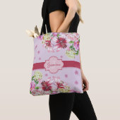 Tote Bag Lily & Peony Floral Purple (De près)