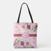 Tote Bag Lily & Peony Rose floral (Dos)