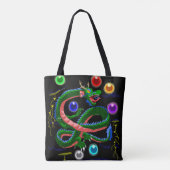 Tote Bag L'imaginaire foncé de dragon portent Fourre-tout (Dos)