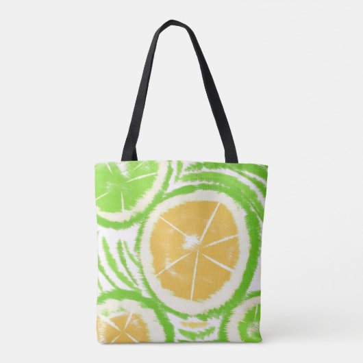 Tote Bag Lime de citron Abstrait Dye de tourbillon (Dos)