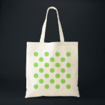 Tote Bag Lime et pois blancs<br><div class="desc">Lime et pois blancs</div>