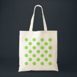 Tote Bag Lime et pois blancs<br><div class="desc">Lime et pois blancs</div>
