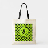 Tote Bag Lime Green Polka Dot Personnalisé Logo & Nom de l' (Dos)
