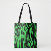 Tote Bag Lime Green Zebra (Devant)