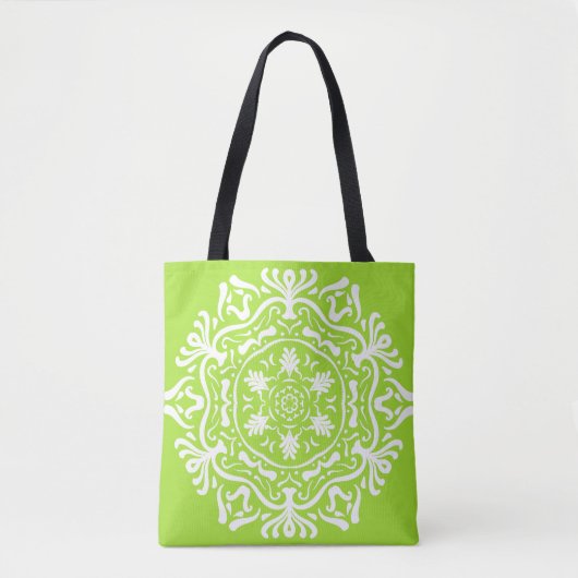 Tote Bag Lime Mandala (Devant)