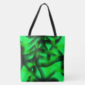 Tote Bag Lime vert et noir ondulation, avec ombre? (Devant)