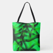 Tote Bag Lime vert et noir ondulation, avec ombre? (Dos)