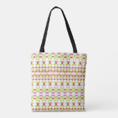 Tote Bag Lime vert et rose (Dos)