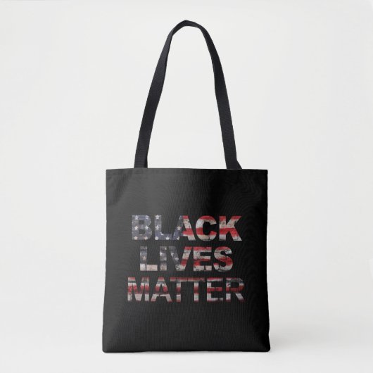 Tote Bag L'importance des vies noires| Drapeau américain (Devant)