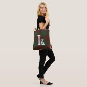 Tote Bag Lindsay Clan Tartan Monogramme (Sur le modèle)