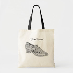 Tote Bag Line Dancing Word Cloud Chaussure Cadeau pour dans