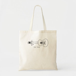 Tote Bag Lineart blogueur de base minimaliste musique guita