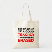 TOTE BAG L'INFLUENCE D'UN BON ENSEIGNANT N'A JAMAIS ÉCLATÉ (Devant)