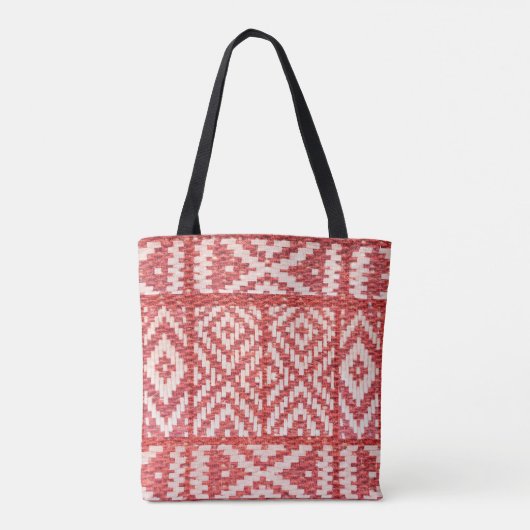 Tote Bag Linge naturel : Textile d'ornement ethnique (Dos)