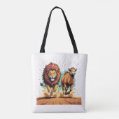 Tote Bag Lion and Llama Dash (Dos)