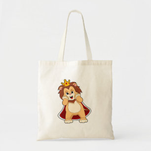 Tote Bag Lion comme roi avec Couronne.PNG